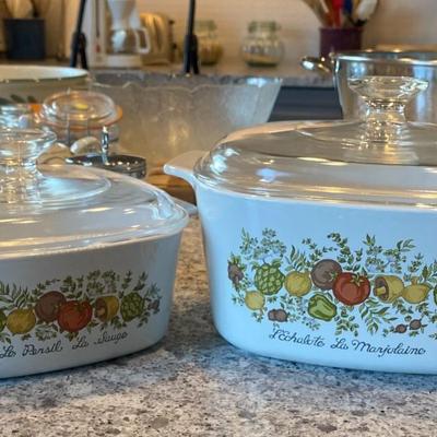 Corning Ware Harvest Vegetable Casserole Dishes