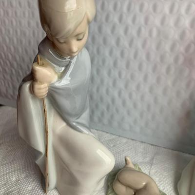 Lladro Nativity Scene Figurines Mary Joseph Baby Jesus
