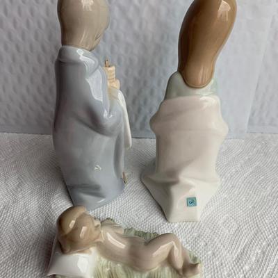 Lladro Nativity Scene Figurines Mary Joseph Baby Jesus