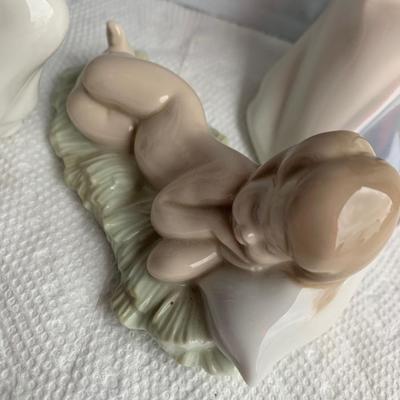 Lladro Nativity Scene Figurines Mary Joseph Baby Jesus