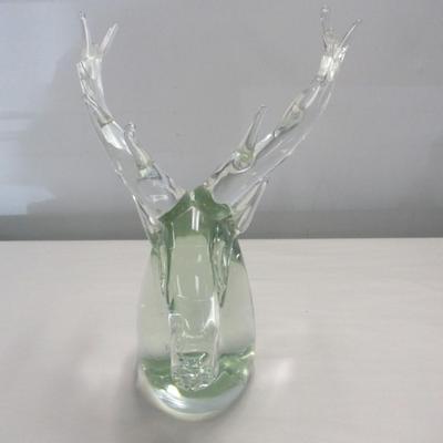 Venetian Murano Glass Deer Figurine Head