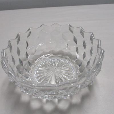 Vintage Fostoria American Clear Cube Candy Compote Dish