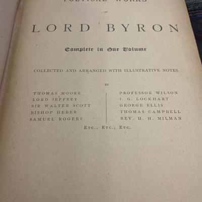 1800s Lord Byron Works In One Large Volume