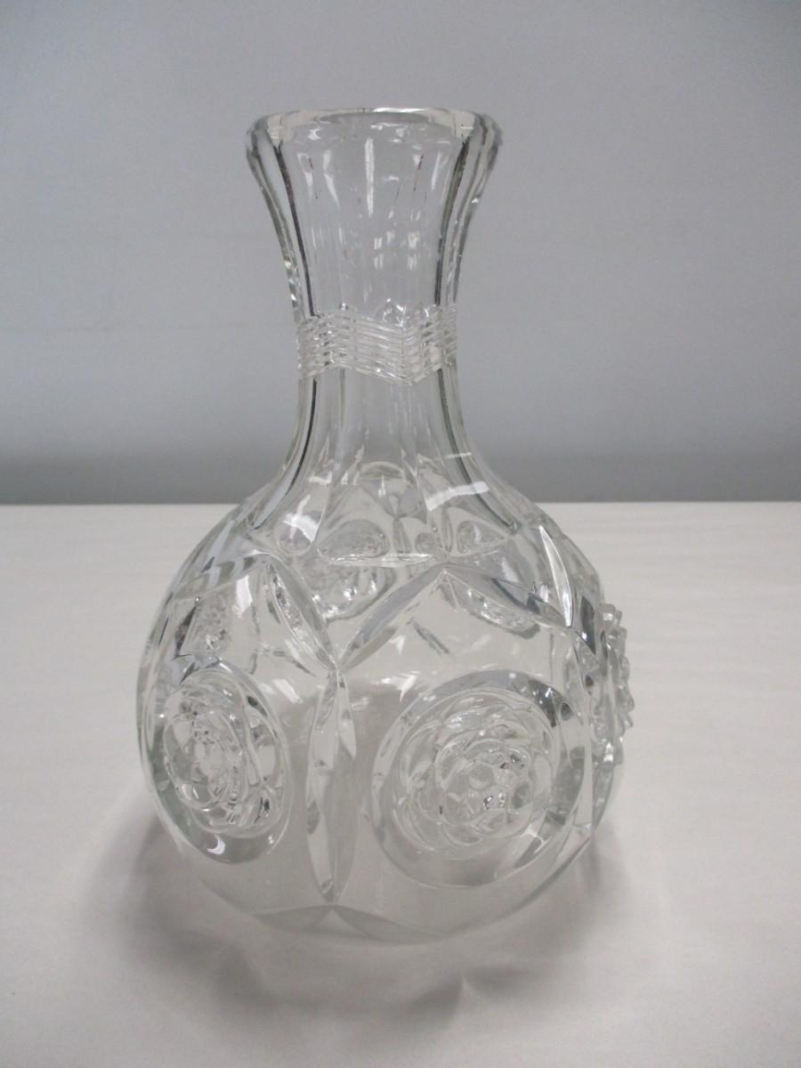 Clear Cut Glass Vase