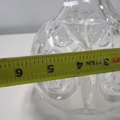 Clear Cut Glass Vase