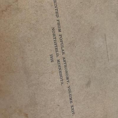 c.1916 History of Discovery of Solar Spots by Walter Mitchell POPULAR ASTRONOMY