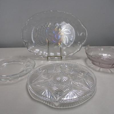 Clear Glass Serving Platters