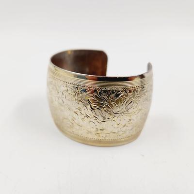 BEAUTIFUL BRASS ETCHED CUFF BRACELET