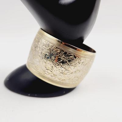 BEAUTIFUL BRASS ETCHED CUFF BRACELET