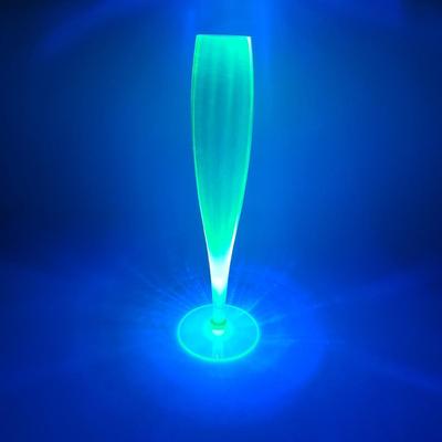 TALL URANIUM GLOWING GREEN FLUTE