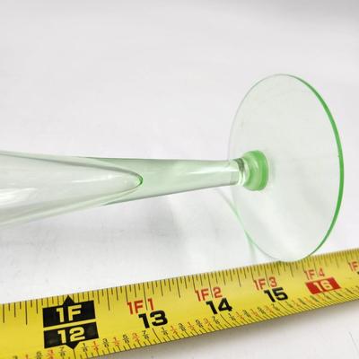 TALL URANIUM GLOWING GREEN FLUTE