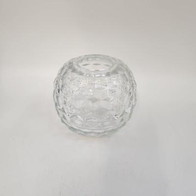 VINTAGE FOSTORIA 2 PC ROUND TEA LIGHT FAIRY CANDLE LAMP