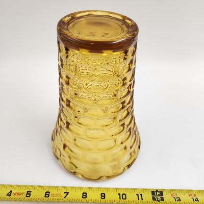 VINTAGE FEDERAL YORKTOWN AMBER 8" VASE