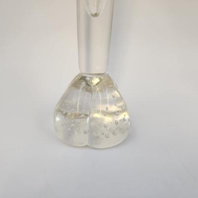 BEAUTIFUL CLEAR BUBBLE GLASS BOTTOM VASE