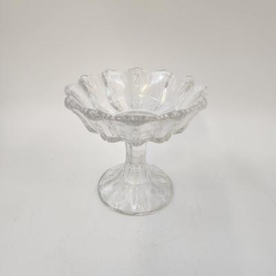 BEAUTIFUL VINTAGE CLEAR GLASS CANDY DISH