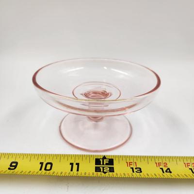 BEAUTIFUL VINTAGE SMOOTH GLASS FOOTED GLASS BOWL