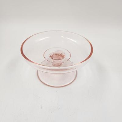 BEAUTIFUL VINTAGE SMOOTH GLASS FOOTED GLASS BOWL