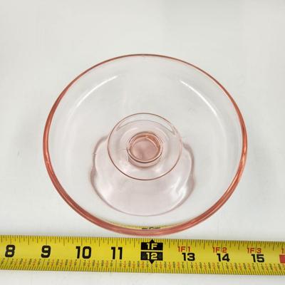 BEAUTIFUL VINTAGE SMOOTH GLASS FOOTED GLASS BOWL