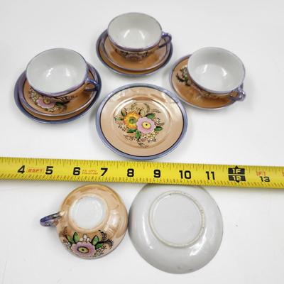 VINTAGE IRIDESCENT MADE IN JAPAN TEA SET