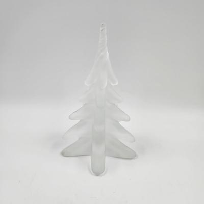 FROSTED GLASS HAND BLOWN TREE