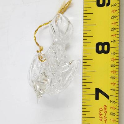 BRAIDED GLASS BIRD ORNAMENT