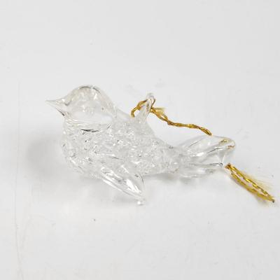BRAIDED GLASS BIRD ORNAMENT