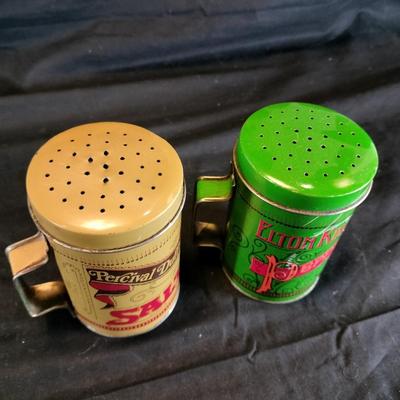 Vintage Tin Salt & Pepper Shakers