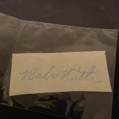 Babe Ruth Signed Autograph Cut Slip