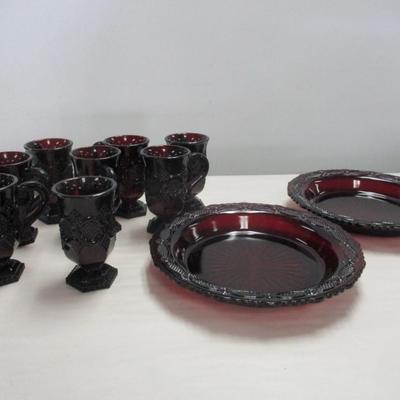 Avon Cape Cod Ruby Red Dishes