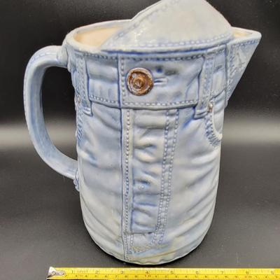 Ceramic Denim Picher