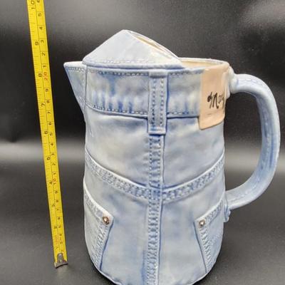 Ceramic Denim Picher