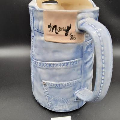 Ceramic Denim Picher