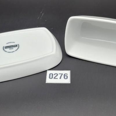 White Butter Dish with Lid