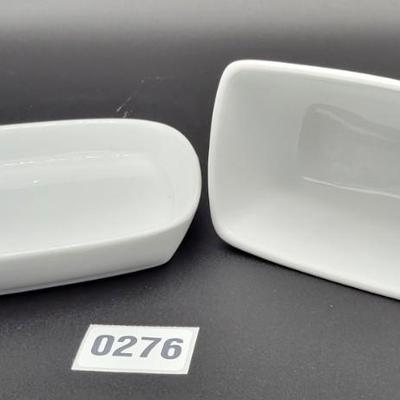 White Butter Dish with Lid