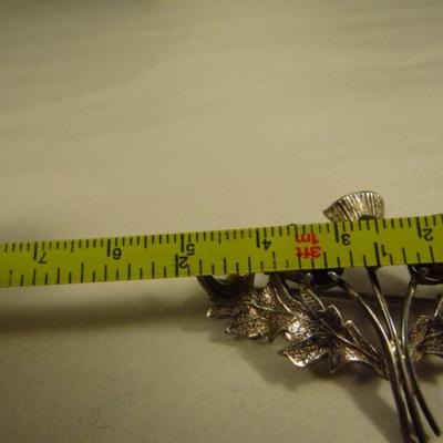 Sterling Silver and Gemstone Brooch Pin (#128)