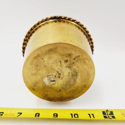 BRASS BUCKET W/ BRASS ROPE