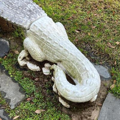 Concrete Alligator Bench