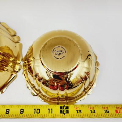 COPPER CRAFT (MADE IN TOPEKA) BRASS BOWL DUO