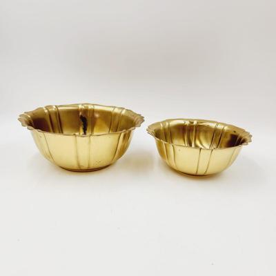 COPPER CRAFT (MADE IN TOPEKA) BRASS BOWL DUO