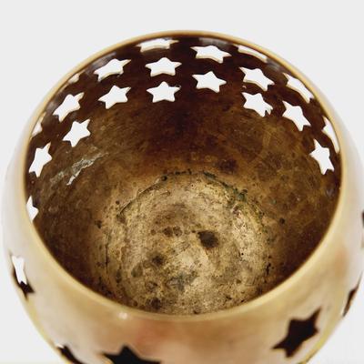 SOLID BRASS STAR CANDLE HOLDER