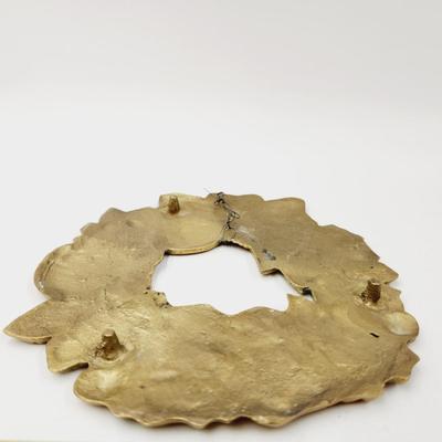 SOLID BRASS WREATH TRIVET