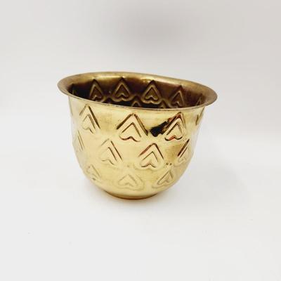 BRASS HEART DESIGN PLANTER
