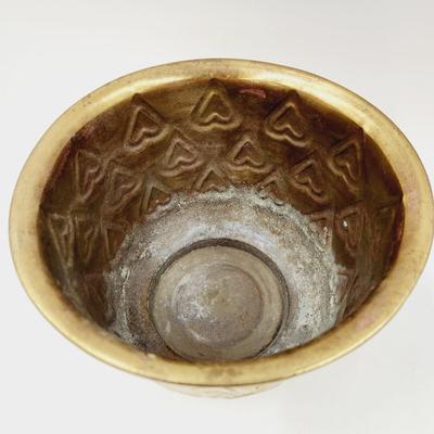 BRASS HEART DESIGN PLANTER