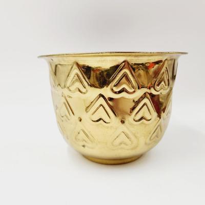 BRASS HEART DESIGN PLANTER