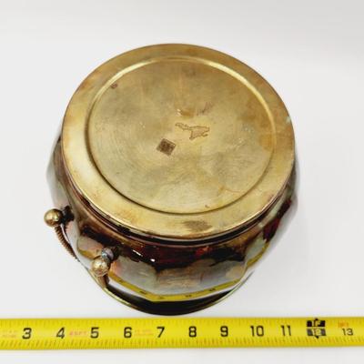 BRASS W/ DECOR ROPE PLANTER