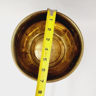 BRASS W/ DECOR ROPE PLANTER
