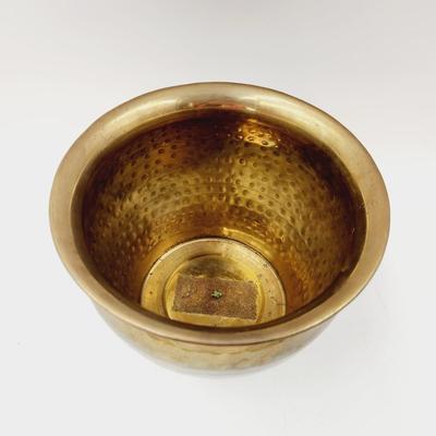 BEAUTIFUL BRASS HAMMERED PLANTER