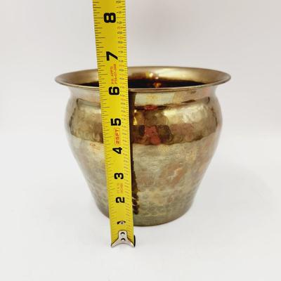BEAUTIFUL BRASS HAMMERED PLANTER