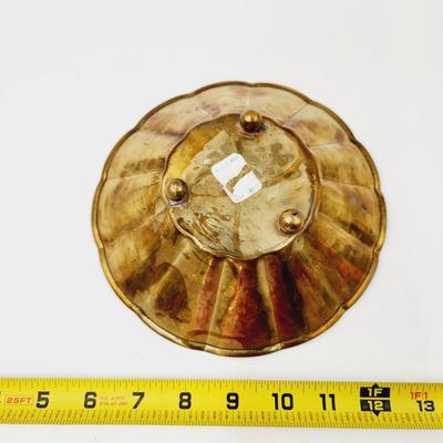 FOOTED & SHAPED BRASS BOWL
