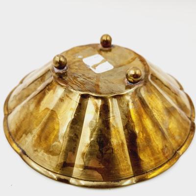 FOOTED & SHAPED BRASS BOWL